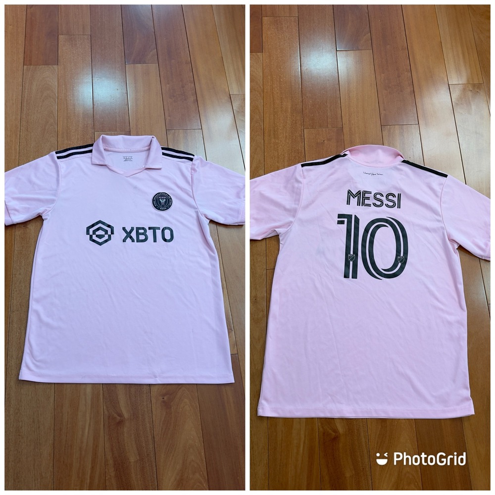 Inter Miami CF‎ Soccer Jersey Mens Pink Messi 10 XBTO Logo 2XL